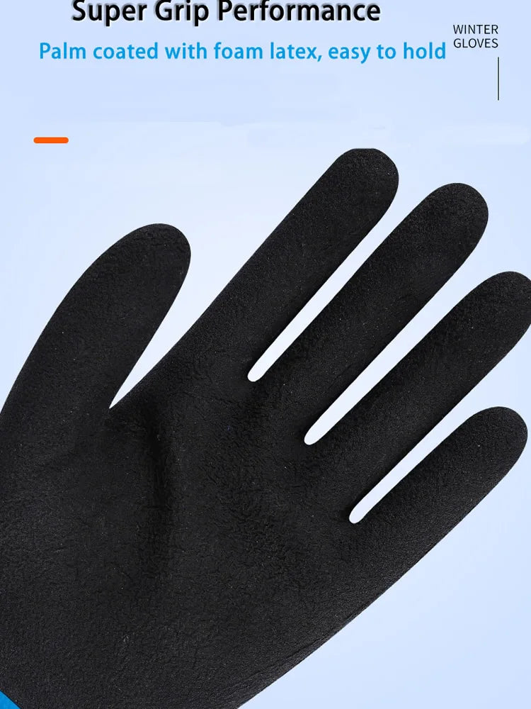 1Pair Winter Thermal Gloves Waterproof Work Safety