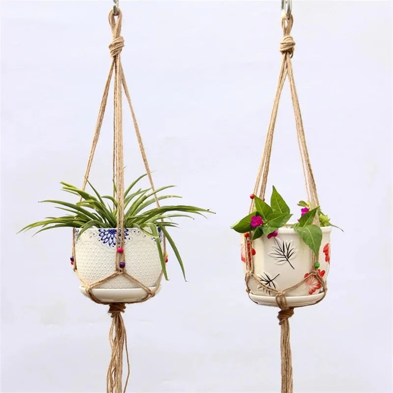Flower Pot Hemp Rope Hanging Net Straw Macrame