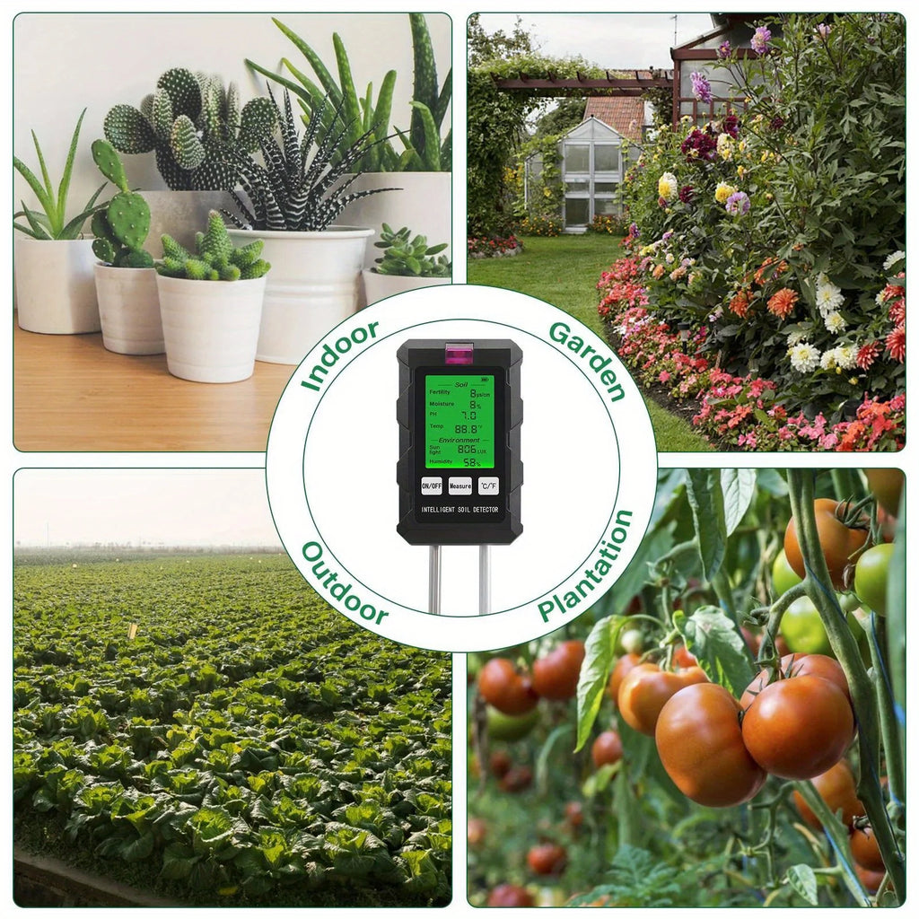 6-in-1 Multifunction Soil Meter Digital Hygrometer PH Tester