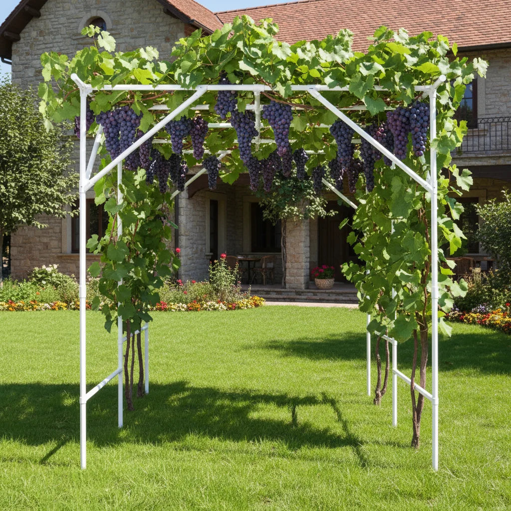 Metal Walkway Arbor Pergola Grape Vine Trellis Garden