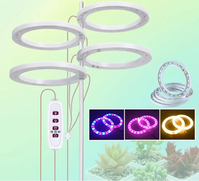 LED Ring Grow Lights Indoor Plants Full
