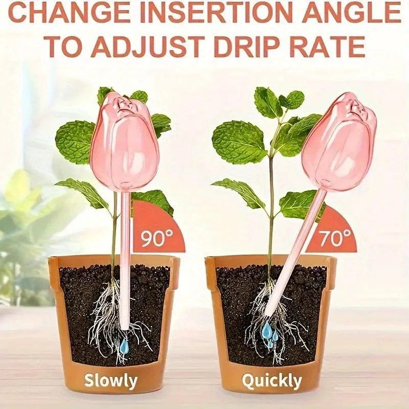 Stylish Plant Watering Solution Tulip Plant Watering Globes
