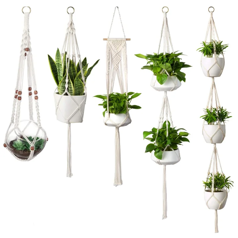 Handmade Macrame Plant Hanger Basket Flower Pot Balcony
