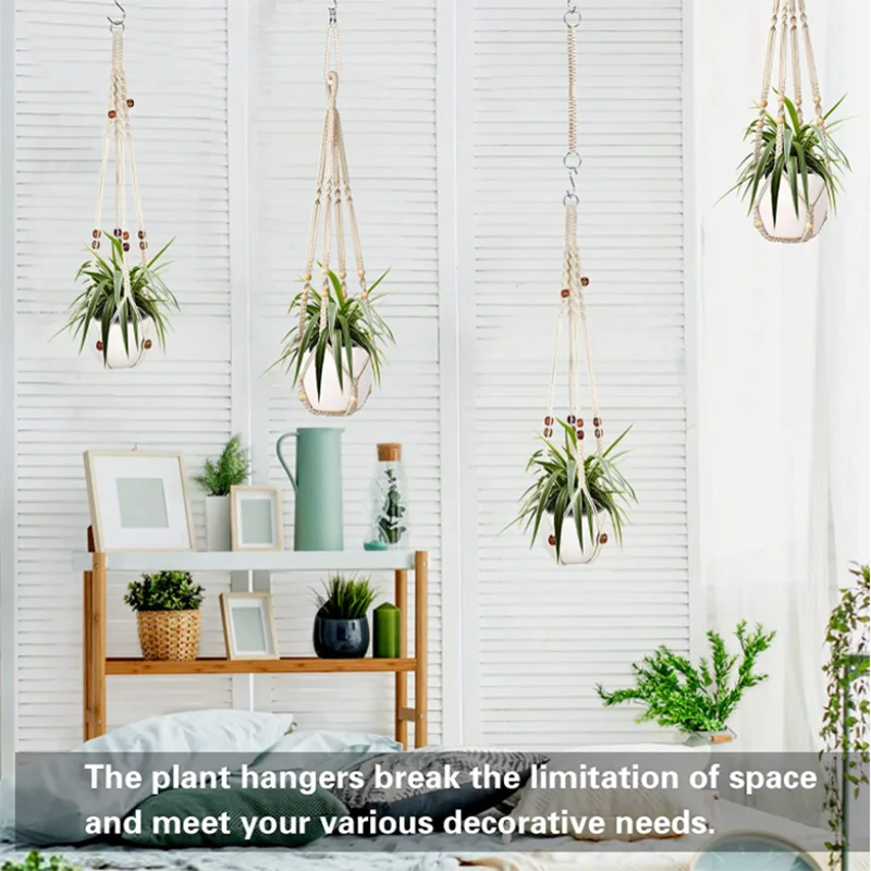 Handmade Macrame Plant Hanger Basket Flower Pot Balcony