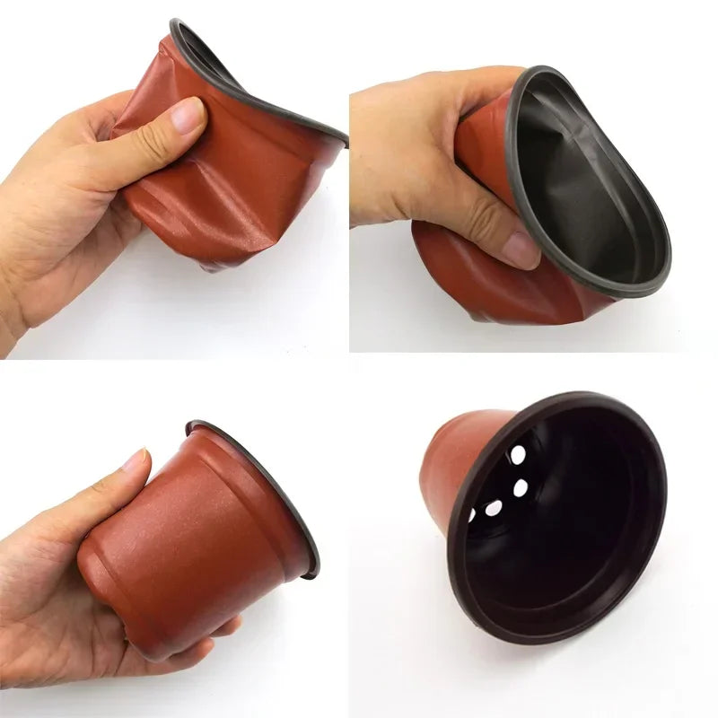 Flowerpot Plastic Grow Box Fall Resistant Tray