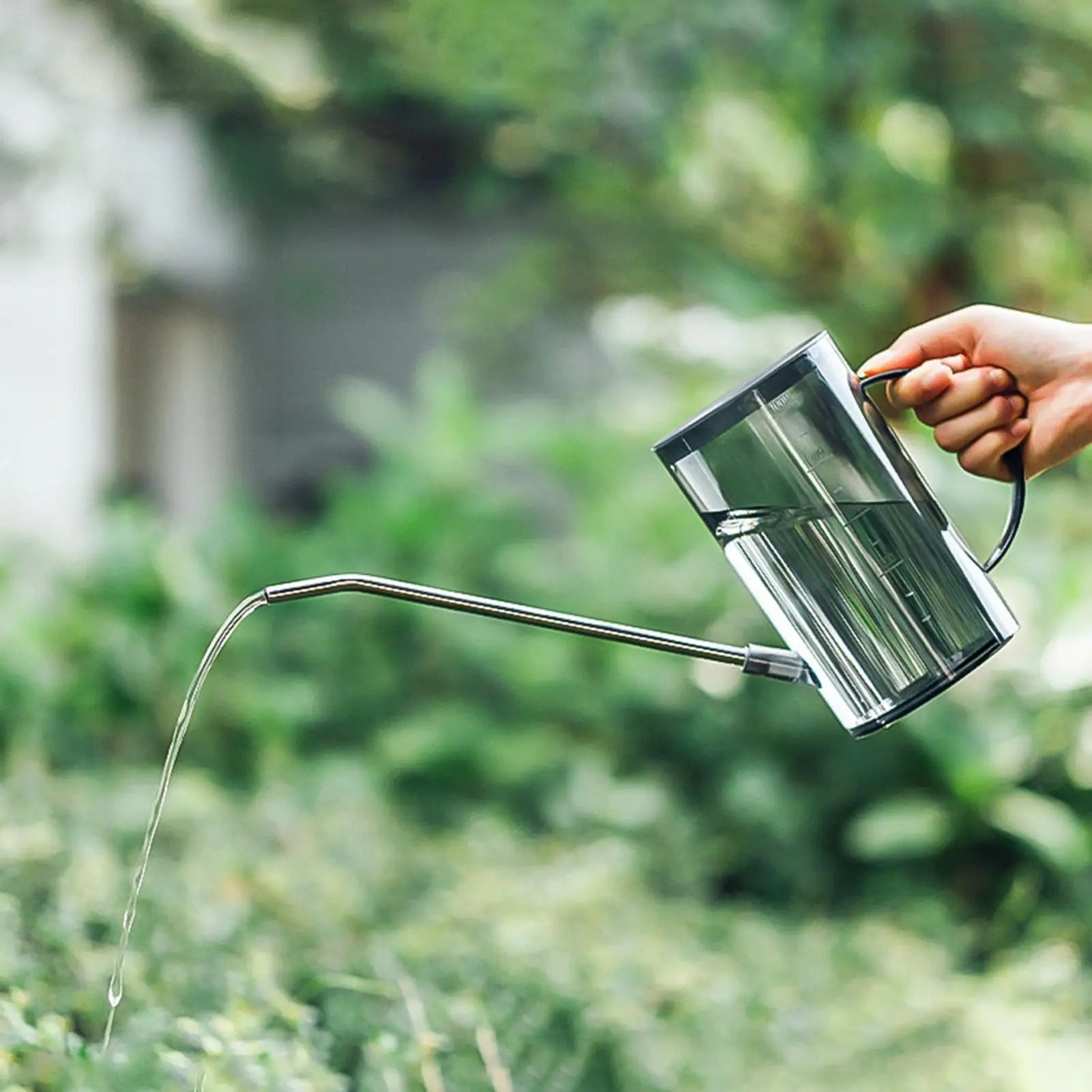 Watering Can Indoor 1L Clear Plastic Long Spout