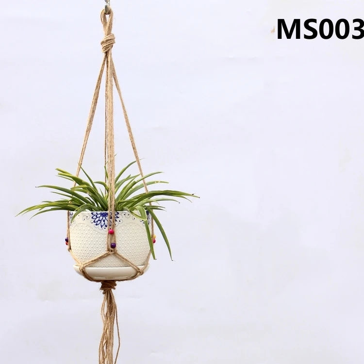 Flower Pot Hemp Rope Hanging Net Straw Macrame