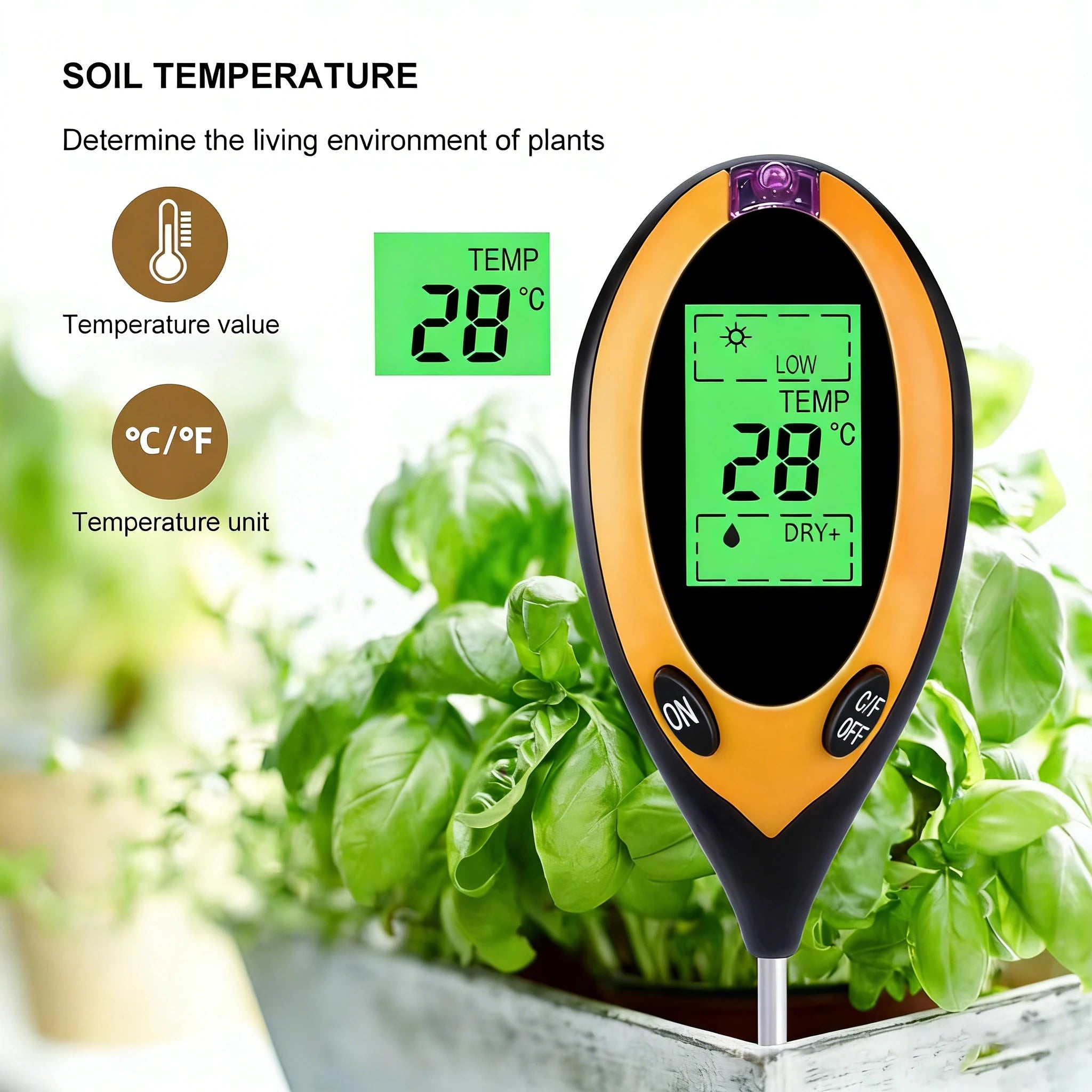 3-in-1 Soil PH Tester PH Light Moisture Acidity