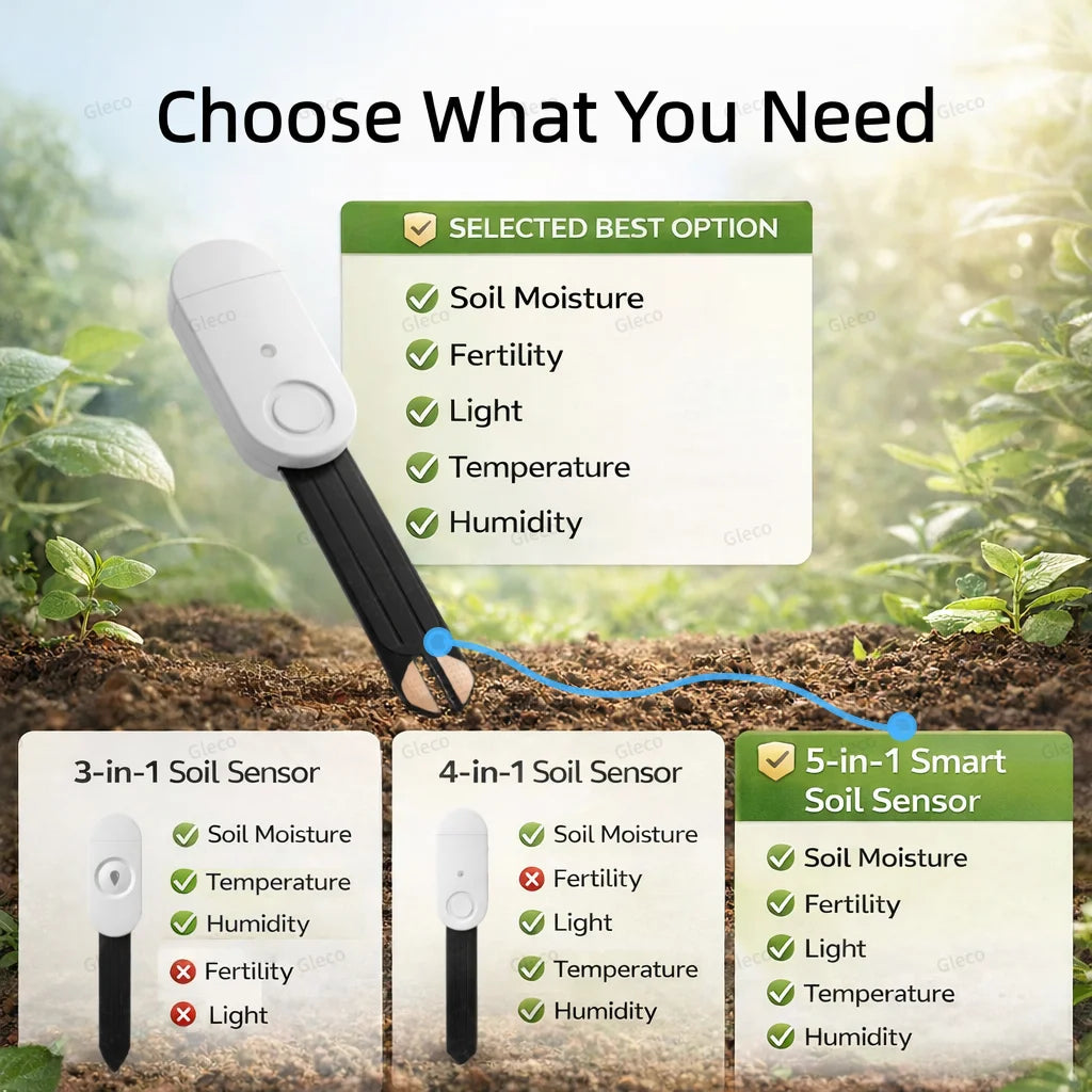 Zigbee Soil Sensor Moisture Temperature Humidity Tester Light
