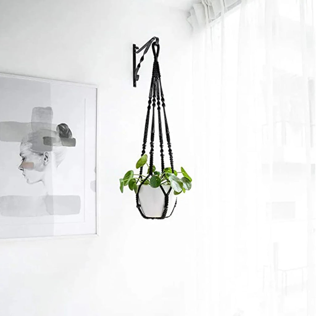 Gardening Green Plant Hanging Basket Cotton Rope Hanger