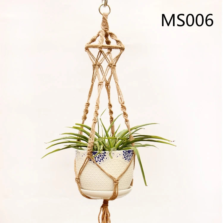 Flower Pot Hemp Rope Hanging Net Straw Macrame