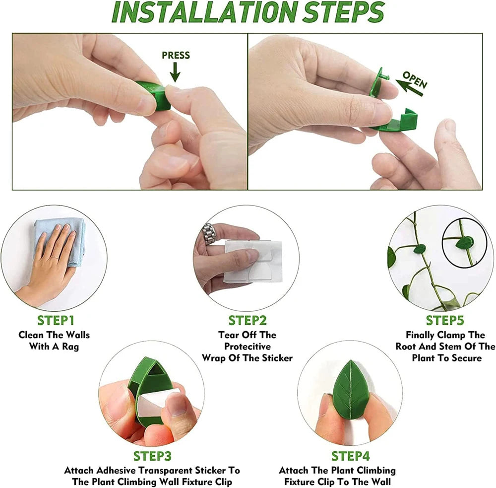 Invisible Plant Climbing Wall Fixture Clips 10-50Pcs — Plant Trellis
