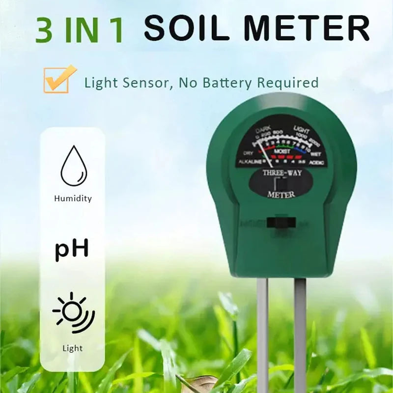 3-in-1 Soil PH Tester PH Light Moisture Acidity