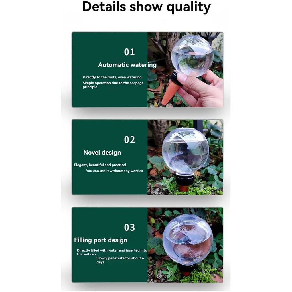 Plant Self-Watering Globe Insertable Automatic Watering Device Clear
