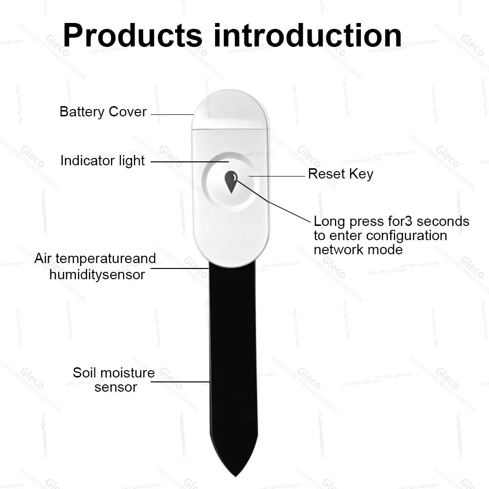 3-in-1 Zigbee Soil Moisture Sensor Humidity Meter Temperature