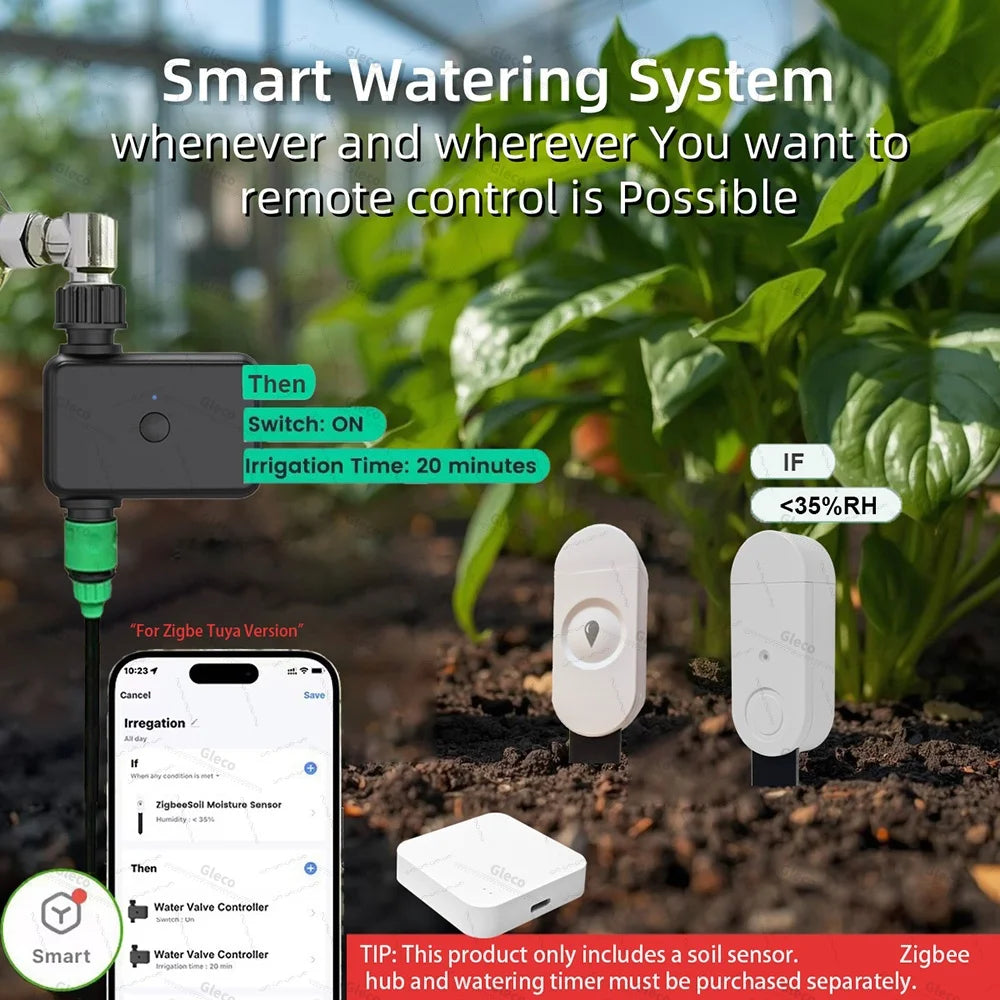3-in-1 Zigbee Soil Moisture Sensor Humidity Meter Temperature