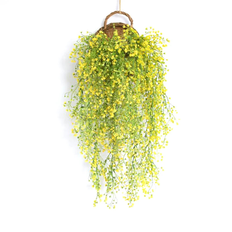 Wall Hanging Flower Planter Wicker Rattam Basket Garden