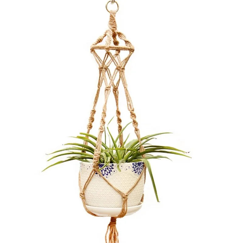 Flower Pot Hemp Rope Hanging Net Straw Macrame