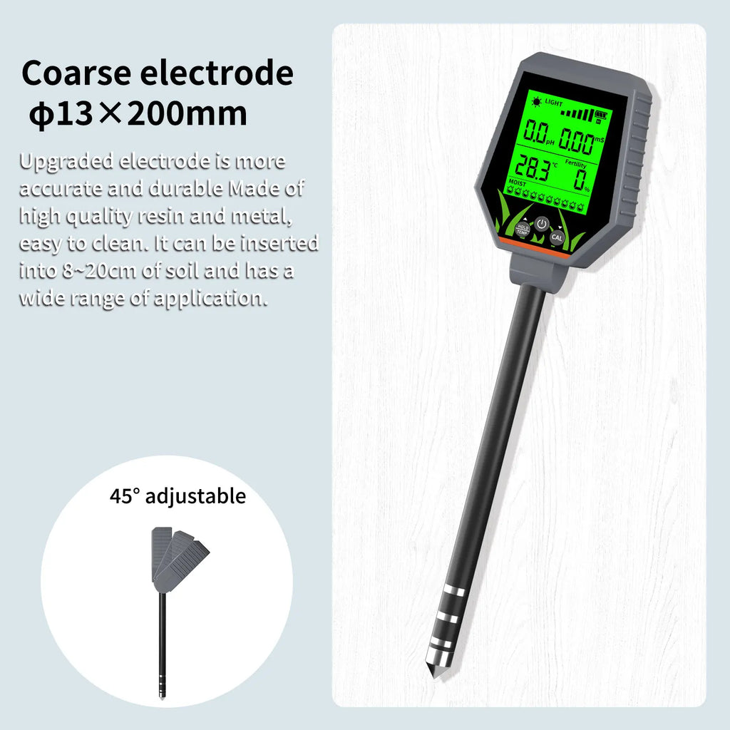 6-in-1 Multifunction Soil Meter Digital PH Tester Ec/light/moisture…