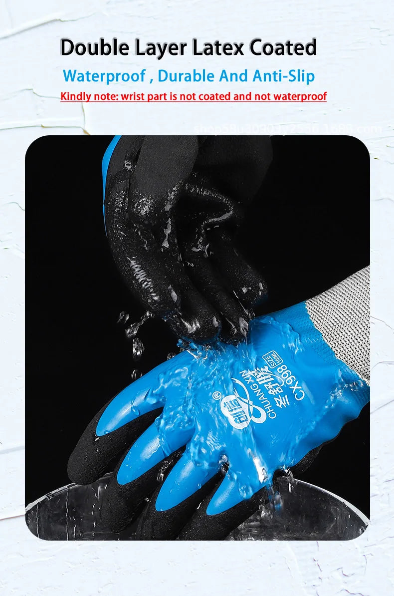 1Pair Winter Thermal Gloves Waterproof Work Safety