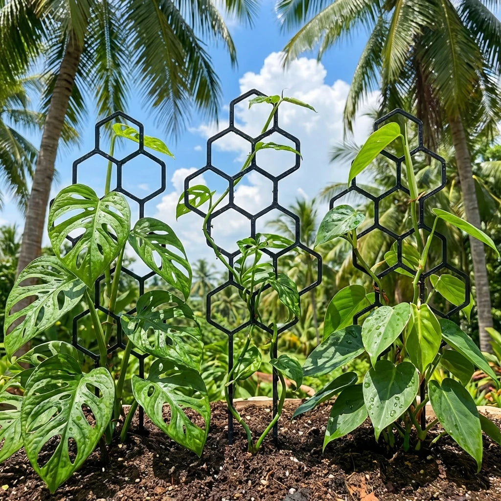 Honeycomb Design Plant Trellis Plastic Climbing Frame Indoor