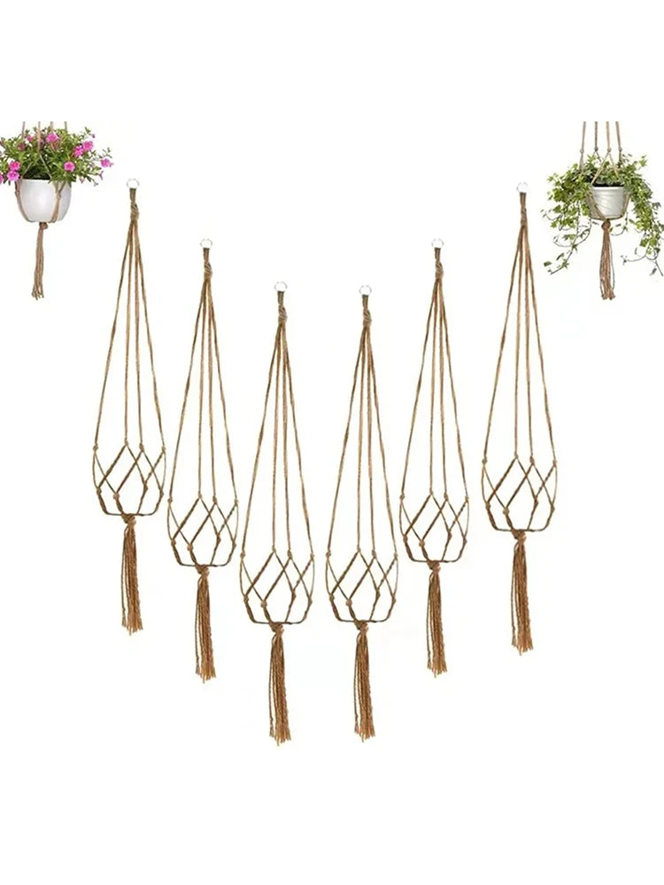 Creative Woven Garden Flowerpot Net Cotton Hemp Rope