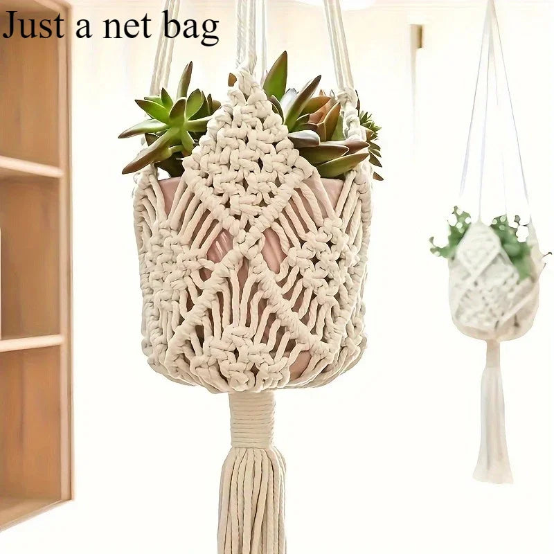 Boho Macrame Plant Hanger For Indoor Outdoor Hanging