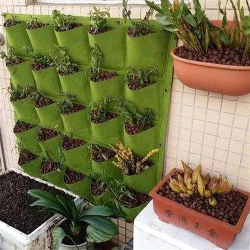 NEW Wall Hanging Pockets Planting Bags Flower