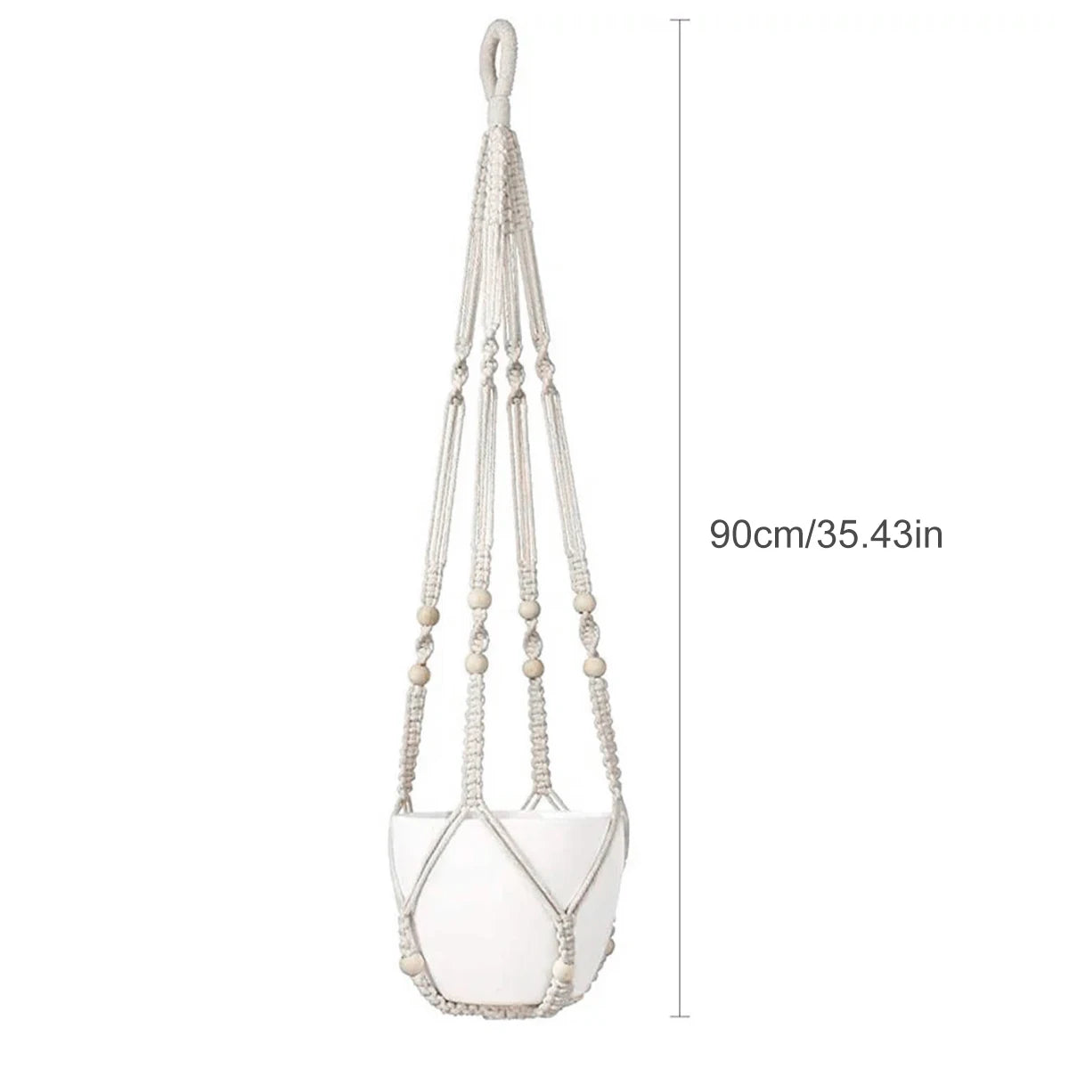 Gardening Green Plant Hanging Basket Cotton Rope Hanger