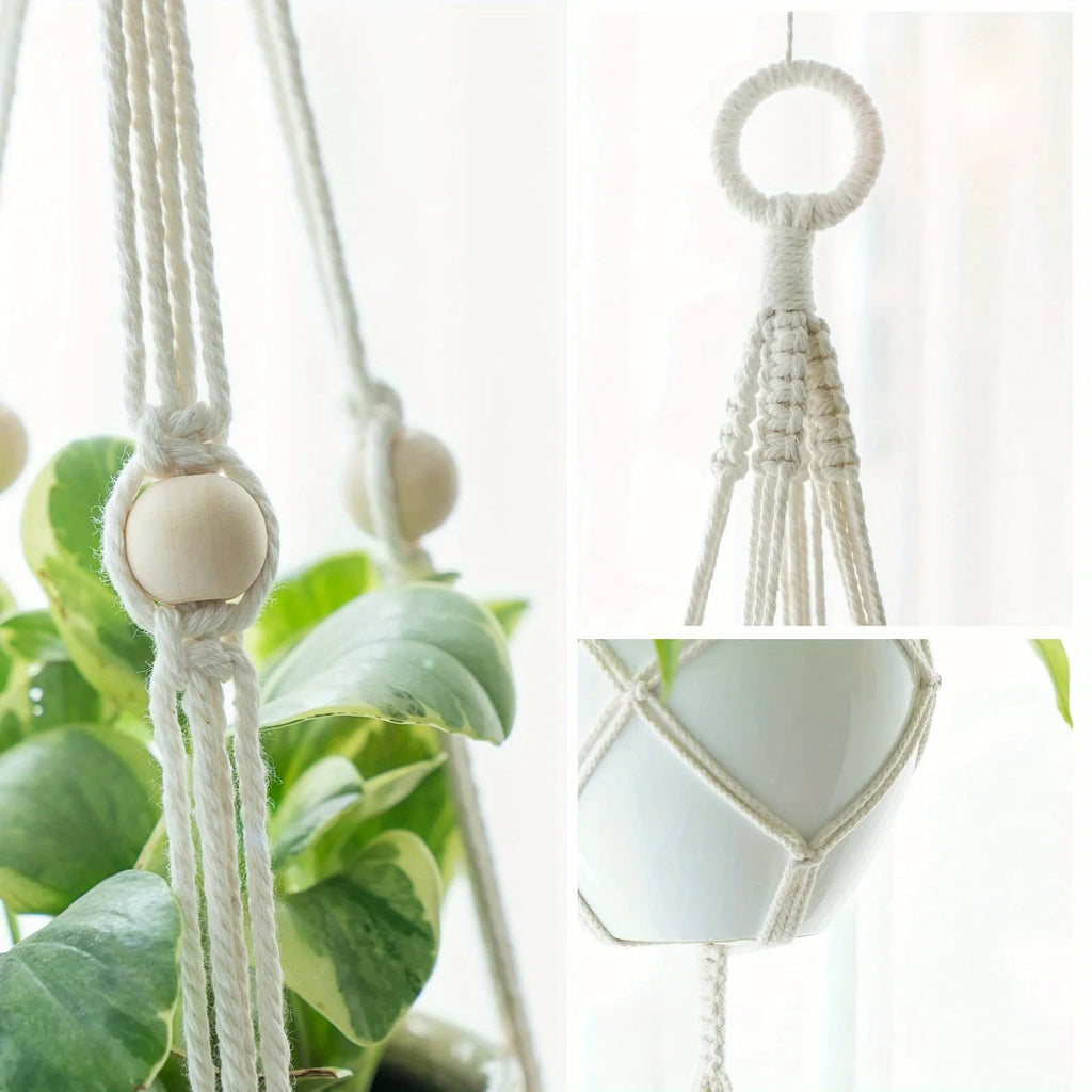 Macrame Double Plant Pendant Indoor Outdoor
