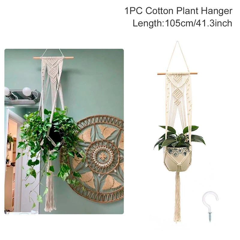 Hanging Plant Handmade Macrame Plant Hanger Flower Pot