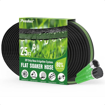 25ft Flat Soaker Hose for Garden Watering