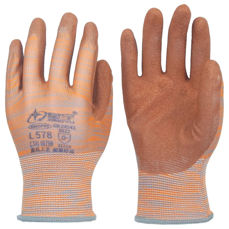 24PCS Safety Work Gloves Non-Slip Seamless Knit