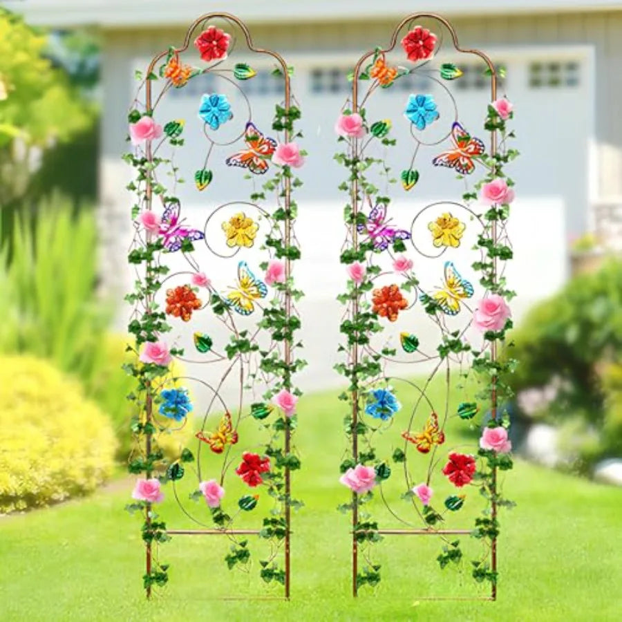 Metal Garden Trellis Arched Fence Trellises For Climbing