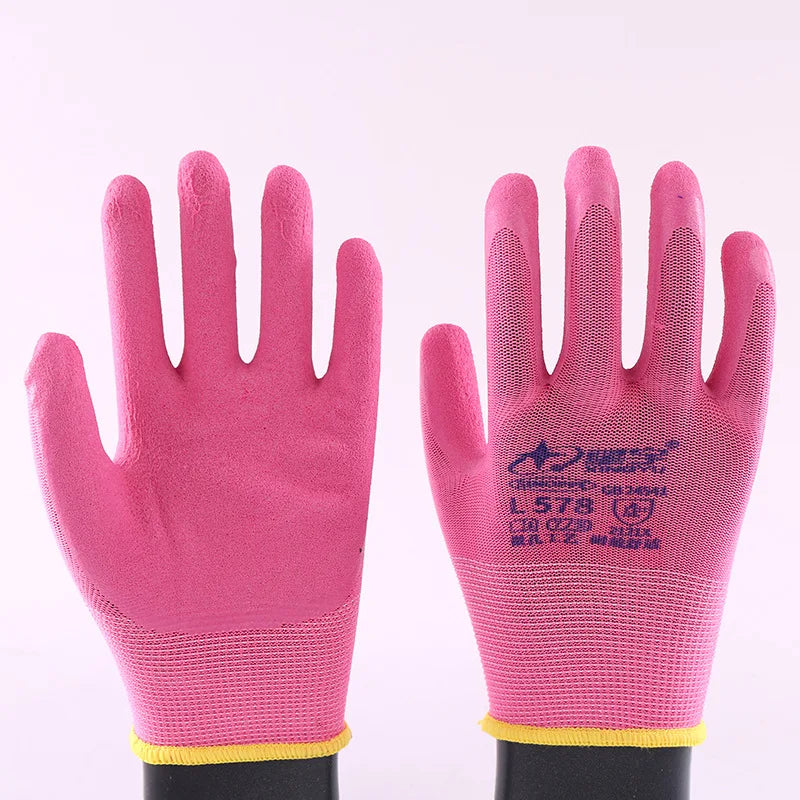 24PCS Safety Work Gloves Non-Slip Seamless Knit
