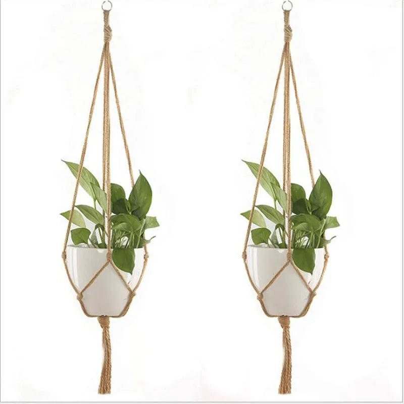 Flower Pot Hemp Rope Hanging Net Straw Macrame