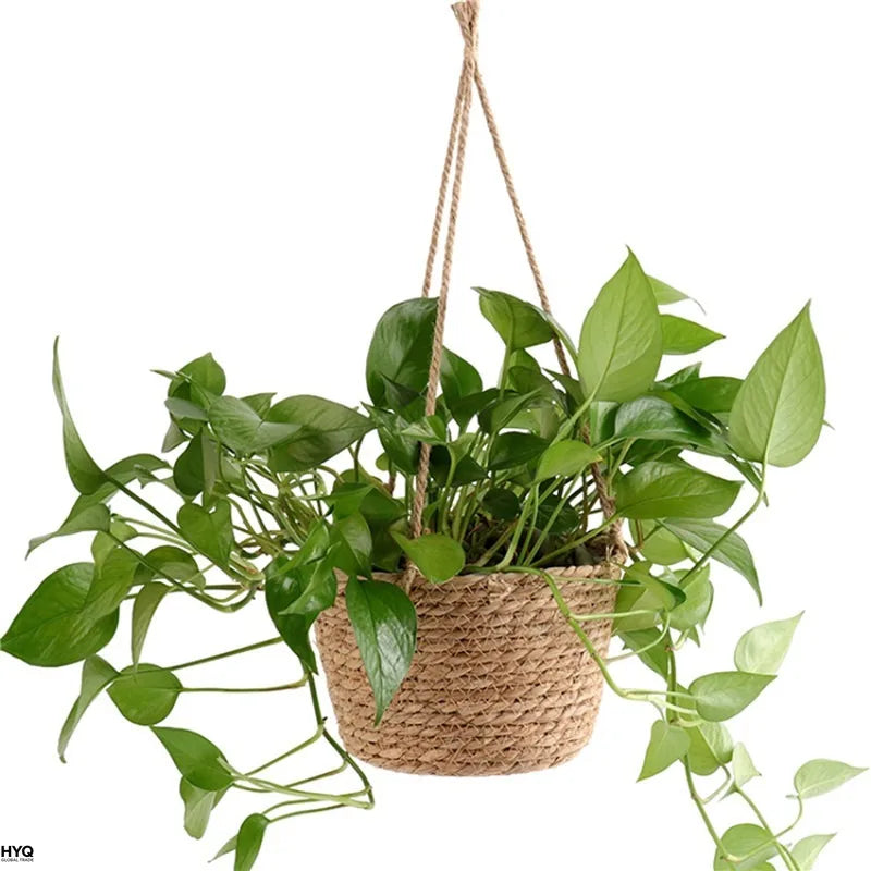 Garden Hanging Planter Macrame Plant Storage Basket Jute