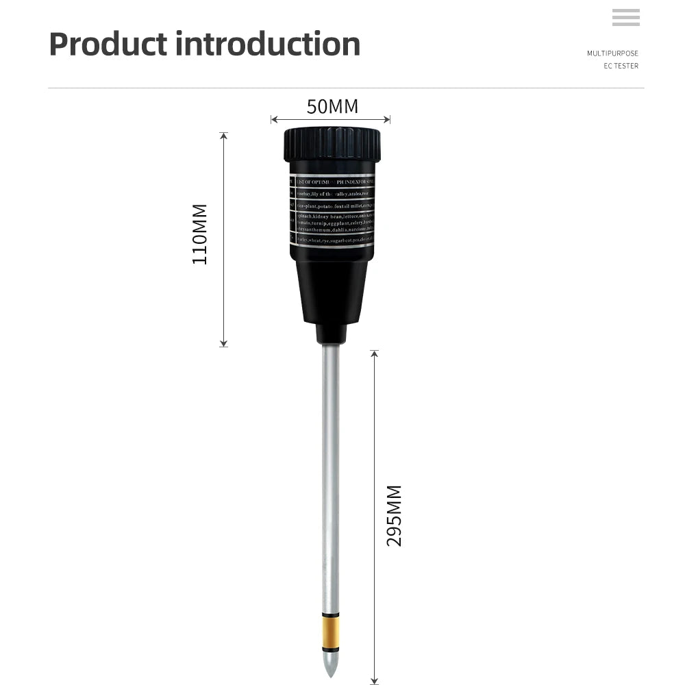 Handheld Soil Tester Professional Soil PH Moisture Meter
