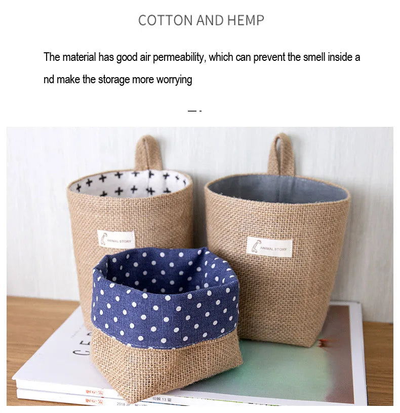 Jute Linen Basket Storage Organizer Jute Basket For