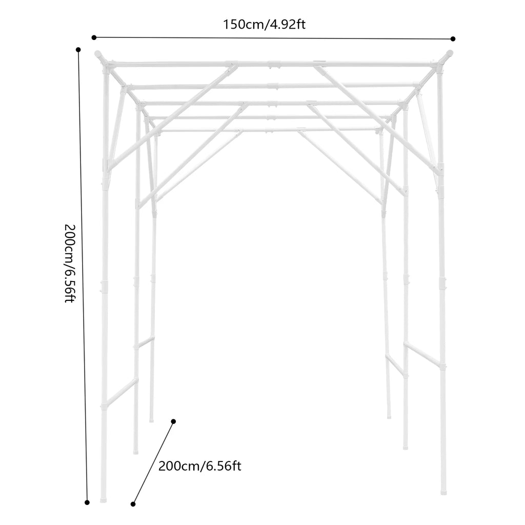 Metal Walkway Arbor Pergola Grape Vine Trellis Garden