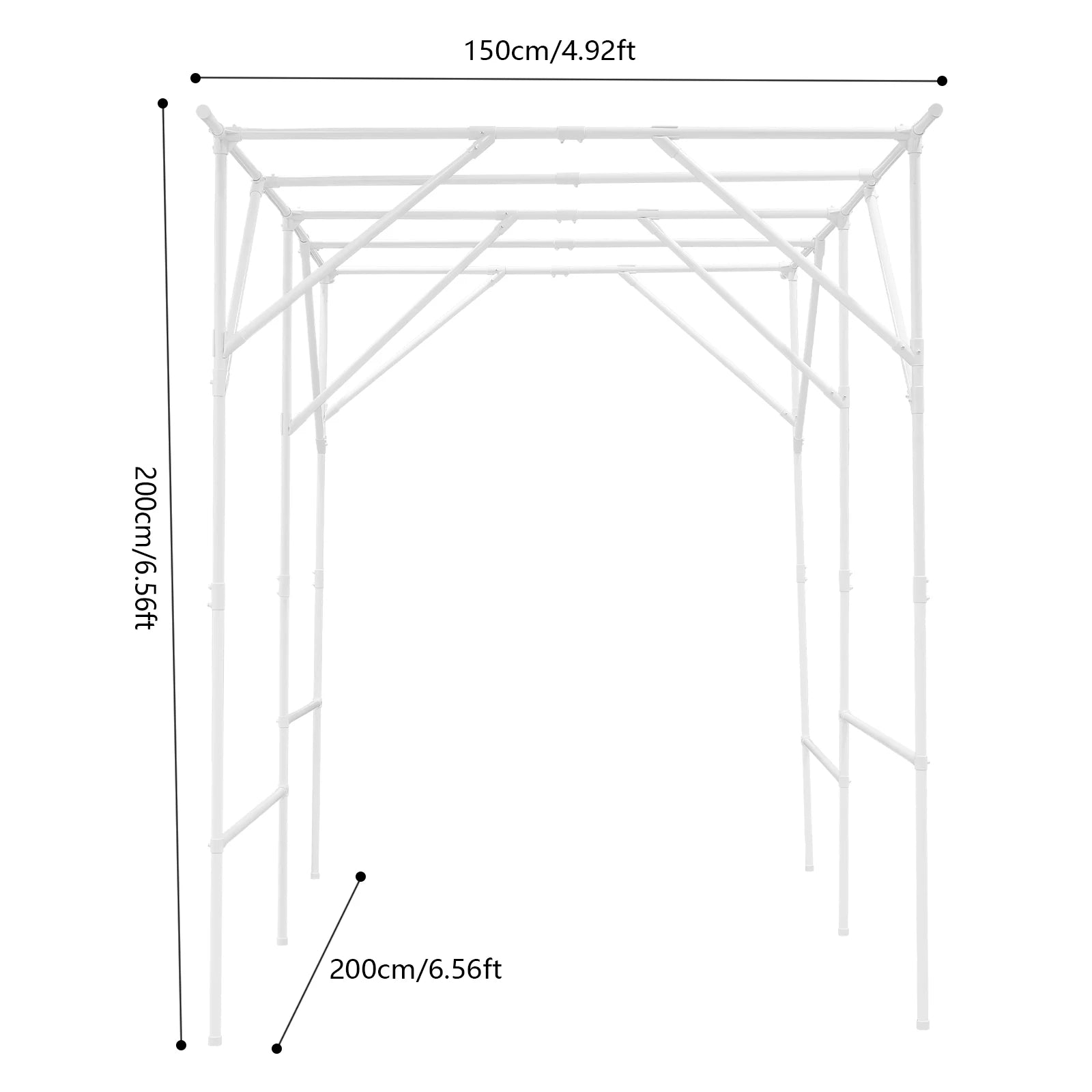 Metal Walkway Arbor Pergola Grape Vine Trellis Garden