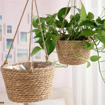 Garden Hanging Planter Macrame Plant Storage Basket Jute