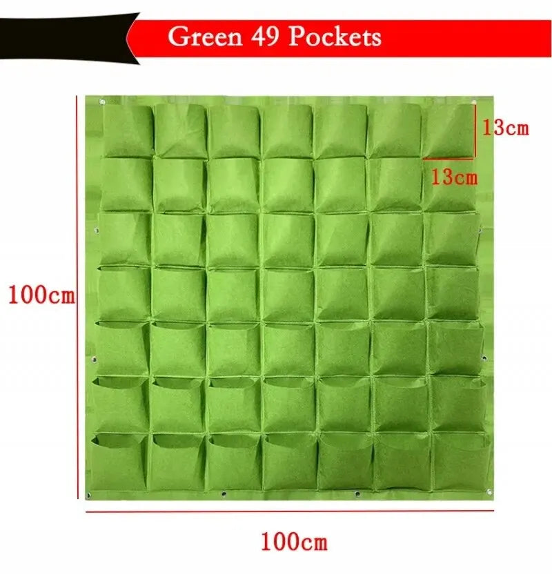 NEW Wall Hanging Pockets Planting Bags Flower