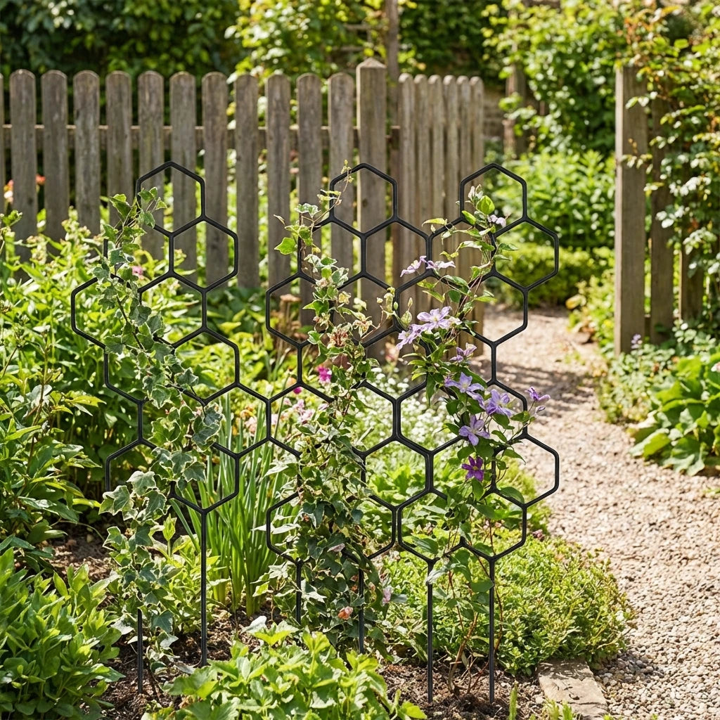Honeycomb Design Plant Trellis Plastic Climbing Frame Indoor