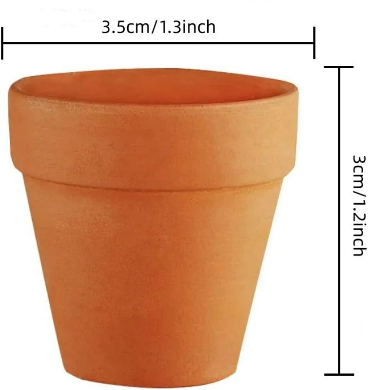 Small Mini 1.3" Terracotta Pot Clay Ceramic