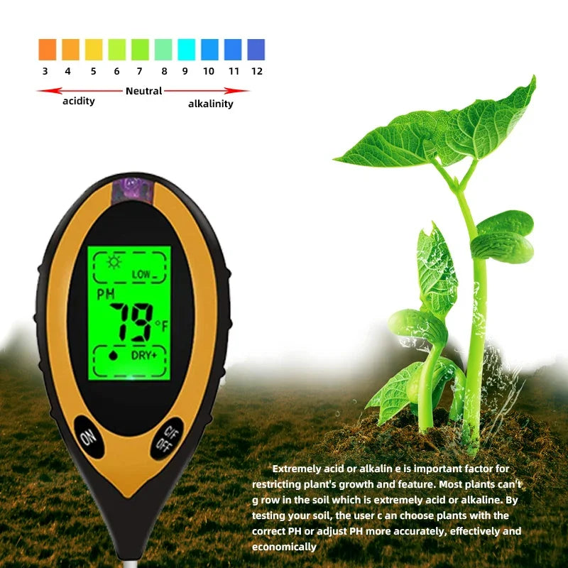 4-in-1 Soil Detector Soil Acidity Meter Tester Soil