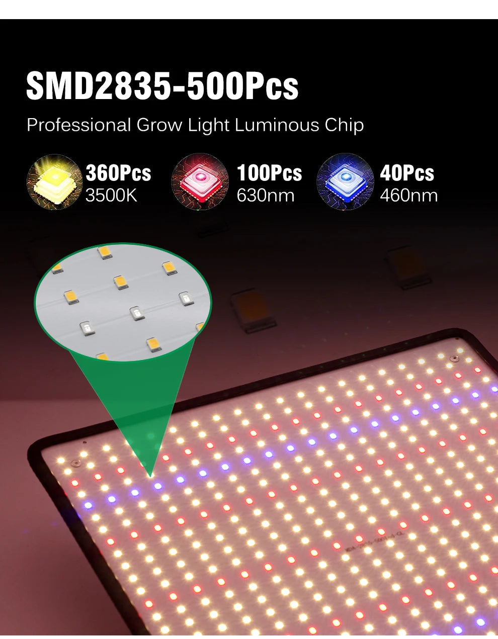 LED Grow Light Full Spectrum Phyto Lamp