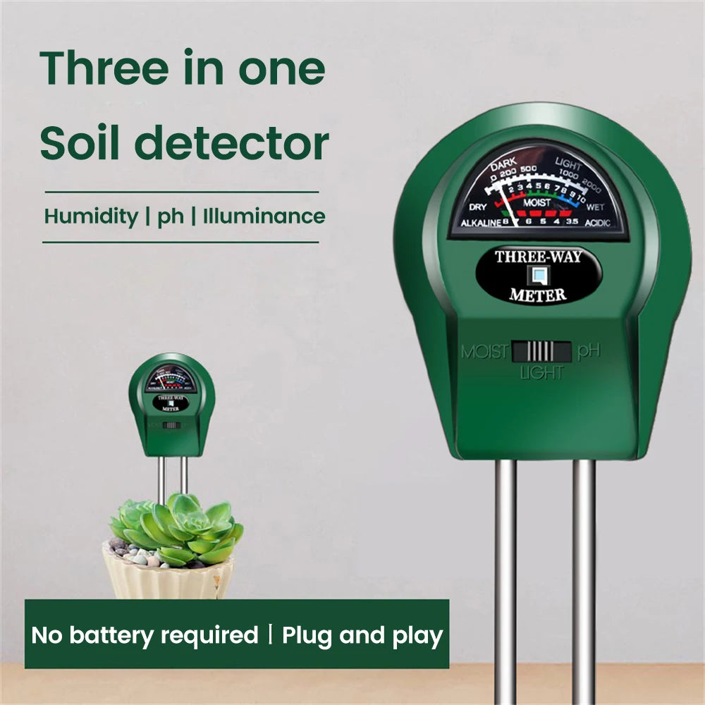6-in-1 LCD Soil Tester PH Moisture Temperature Humidity