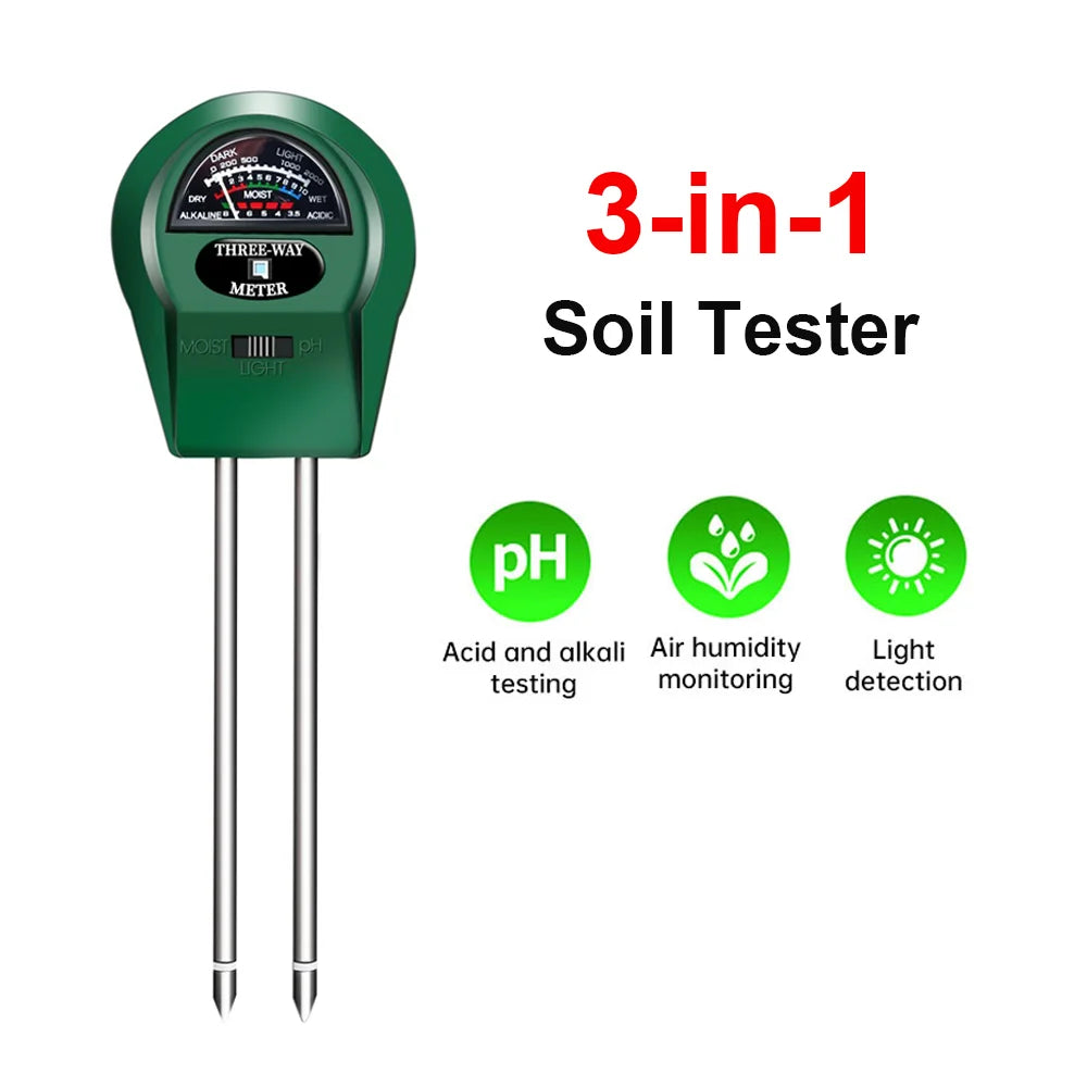 6-in-1 LCD Soil Tester PH Moisture Temperature Humidity