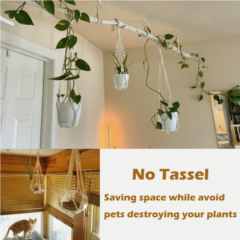 Handmade Macrame Plant Hanger Basket Flower Pot Balcony